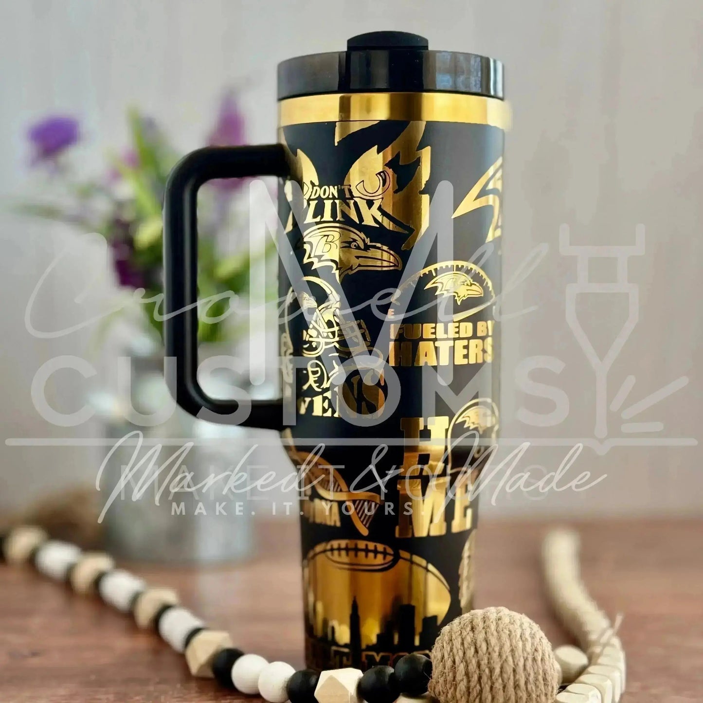 Baltimore Ravens NFL Engraved Genuine Stanley Tumbler