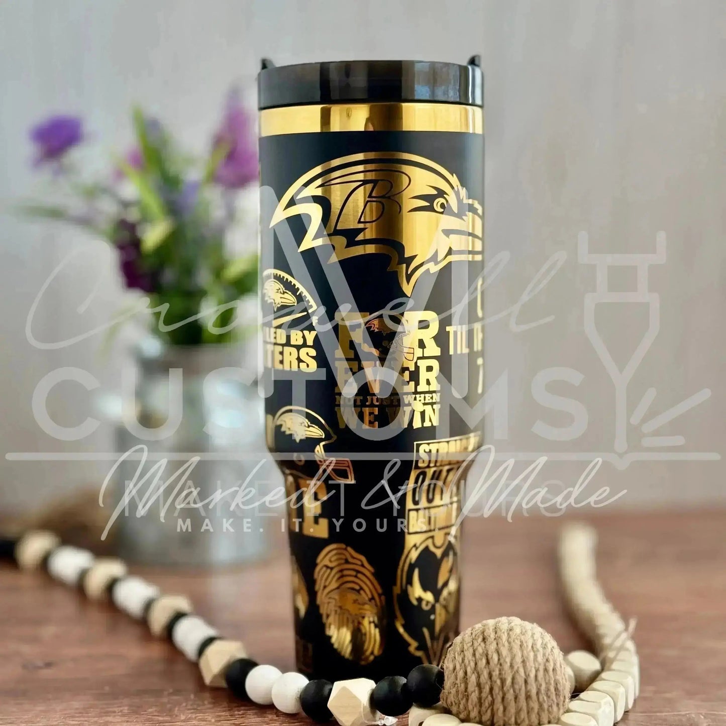 Baltimore Ravens NFL Engraved Genuine Stanley Tumbler