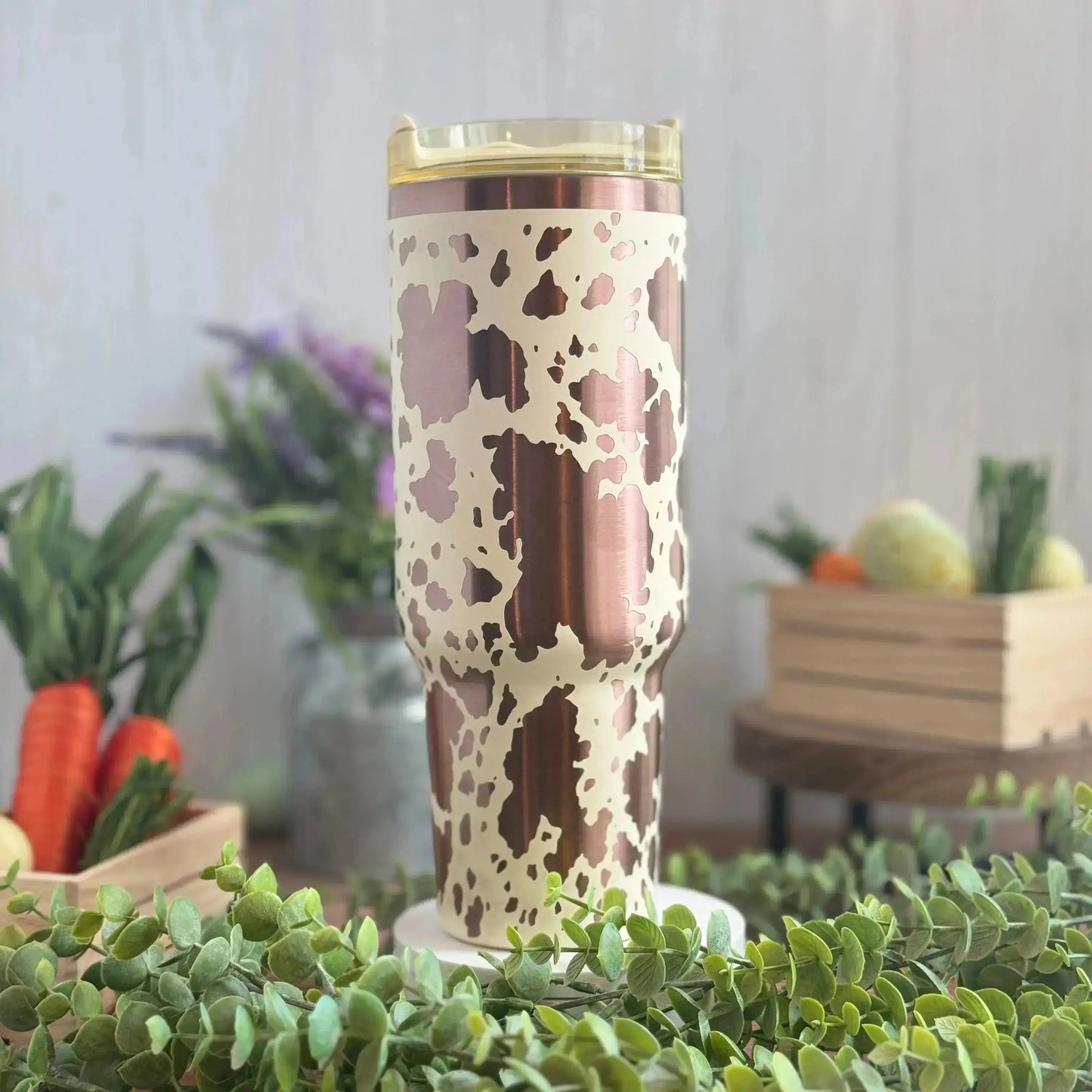 Cow Hide Western v2 Engraved Genuine Stanley Tumbler
