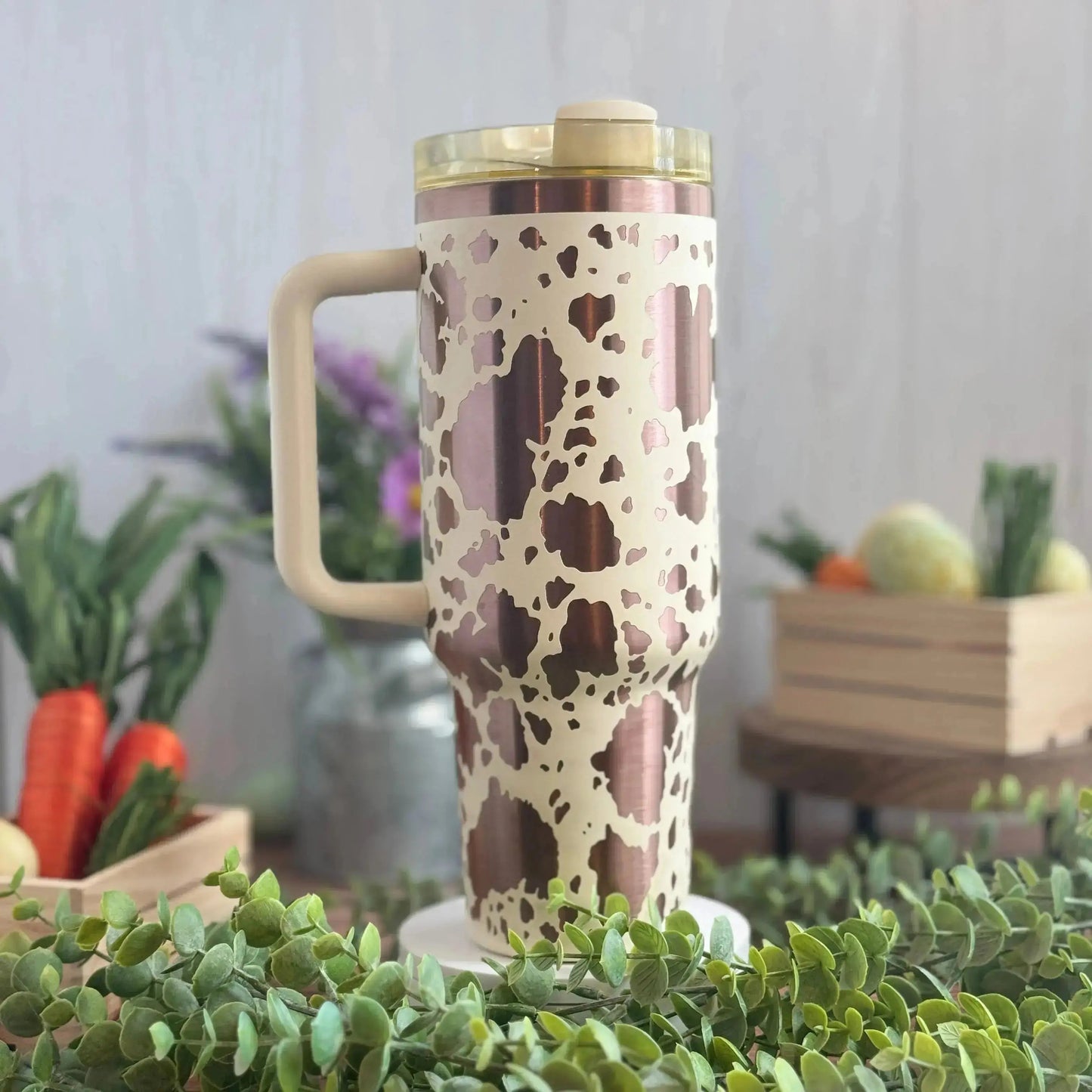Cow Hide Western v2 Engraved Genuine Stanley Tumbler