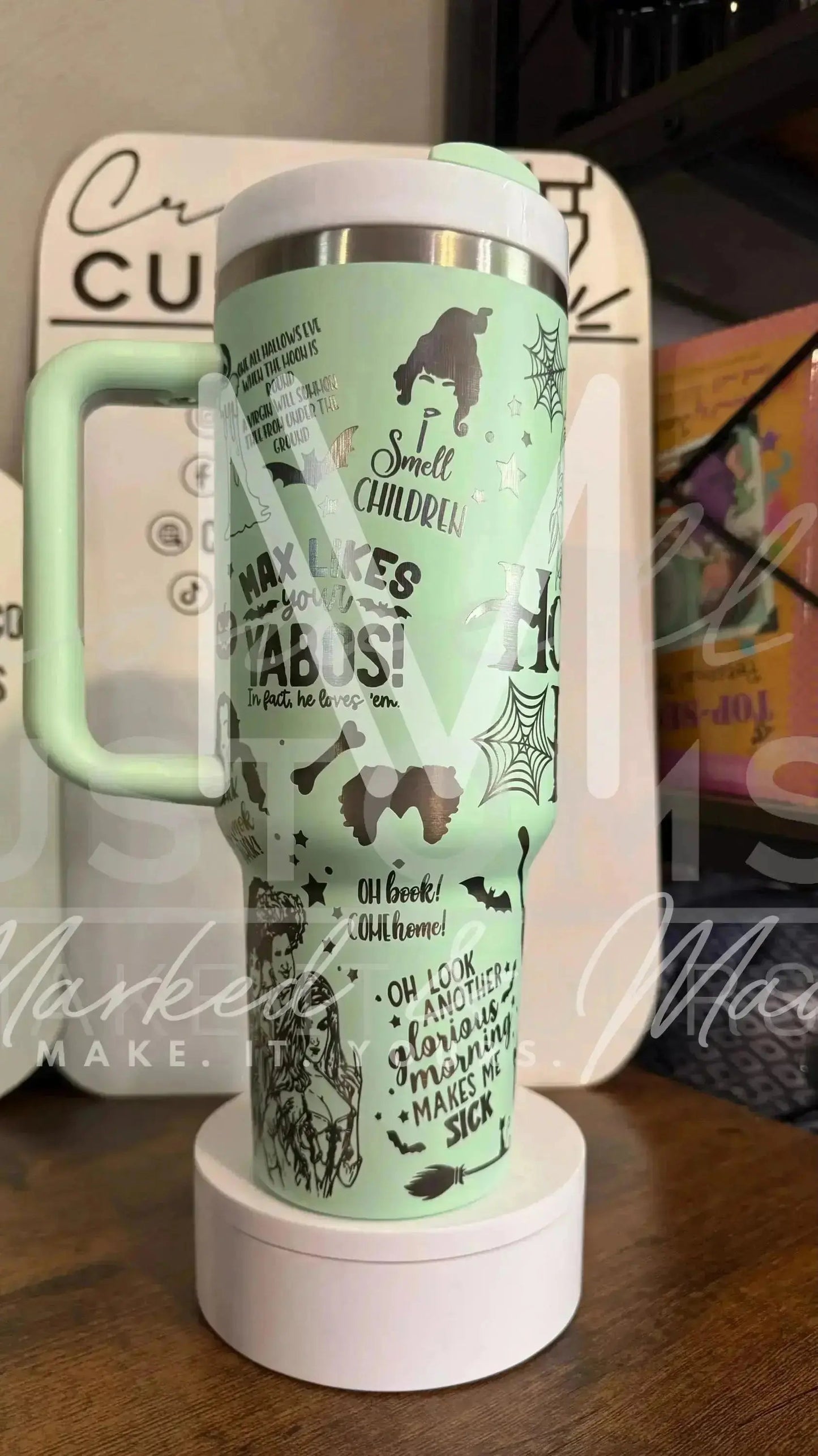 Disney Hocus Pocus Halloween Engraved Genuine Stanley Tumbler