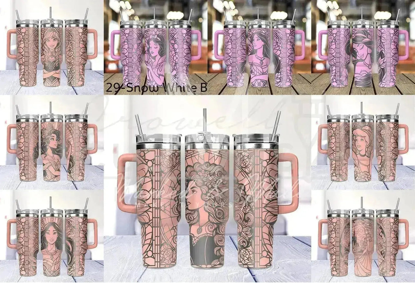 Disney Princess Engraved Genuine Stanley Tumbler (Choose Design)