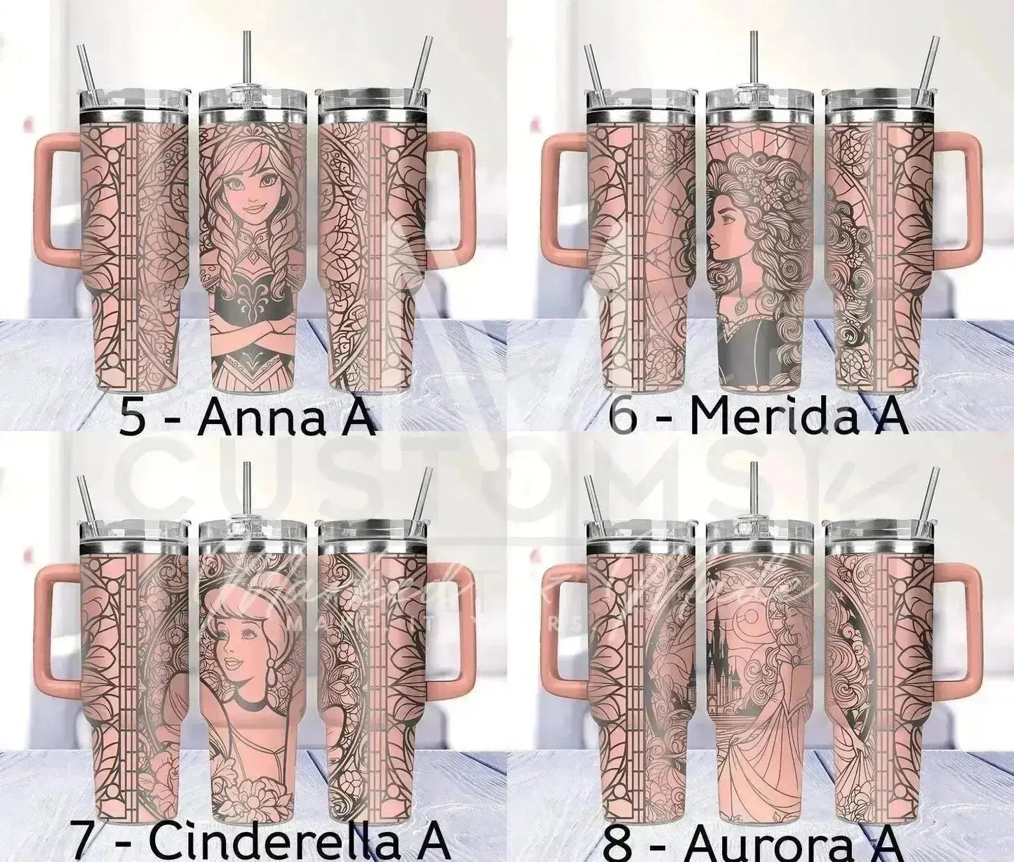 Disney Princess Engraved Genuine Stanley Tumbler (Choose Design)