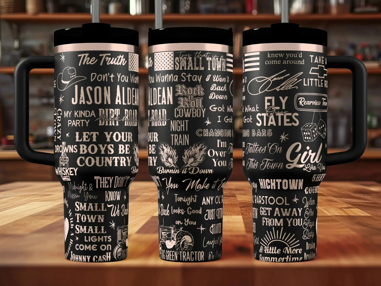 Jason Aldean Engraved Genuine Stanley Tumbler