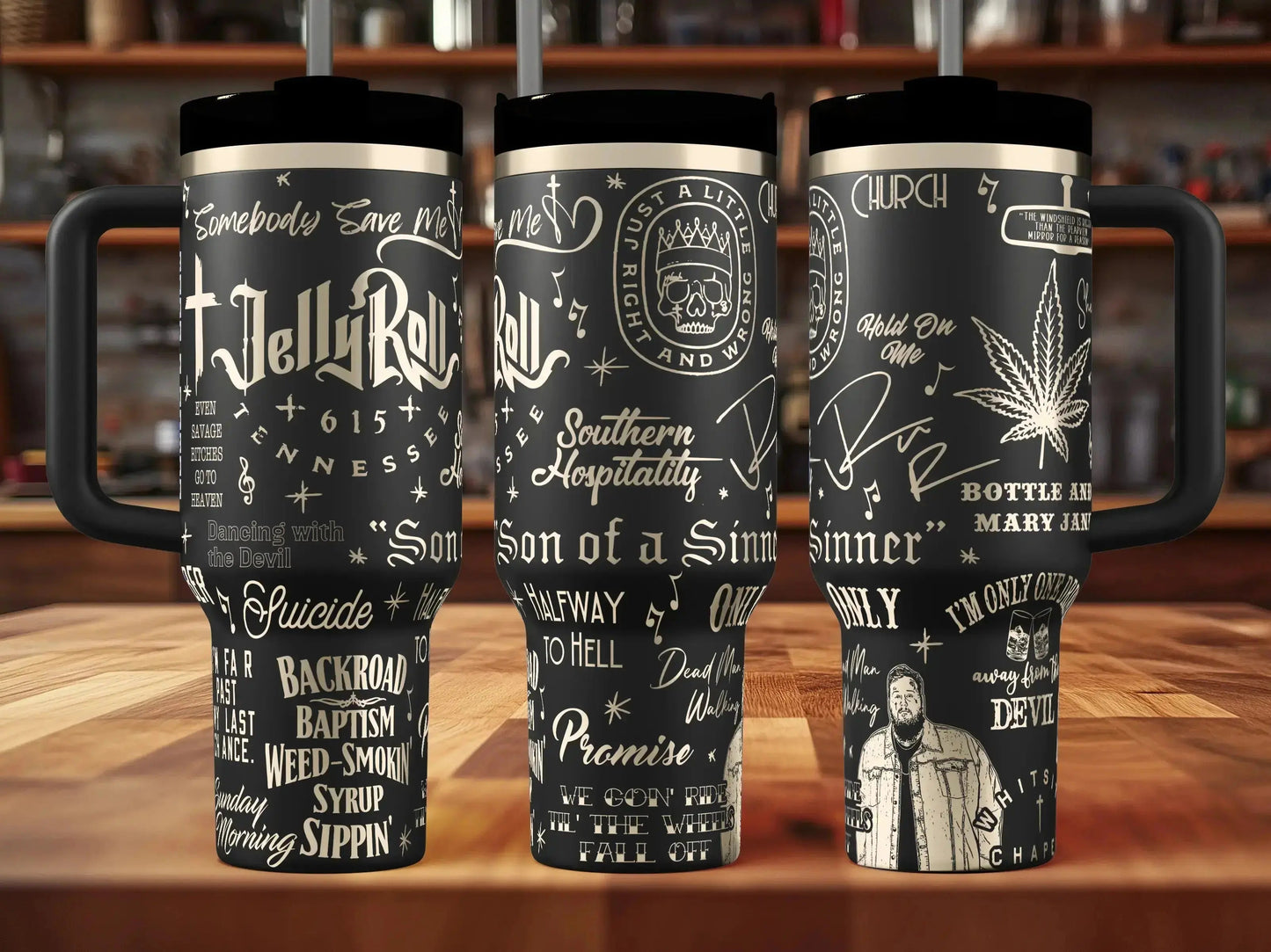 Jelly Roll Engraved Genuine Stanley Tumbler