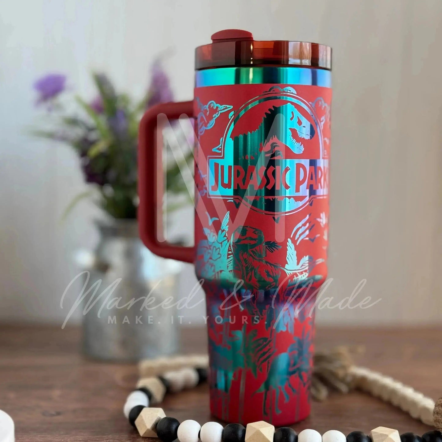 Jurassic Park Engraved Genuine Stanley Tumbler