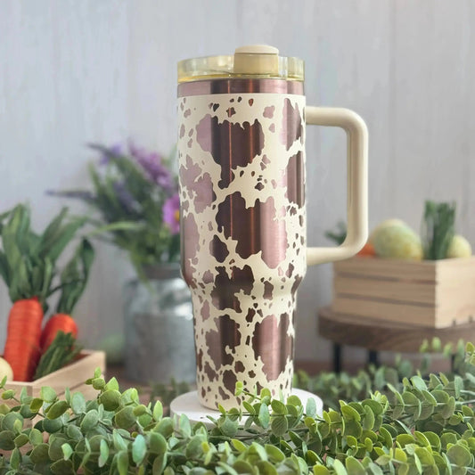 Cow Hide Western v2 Engraved Genuine Stanley Tumbler