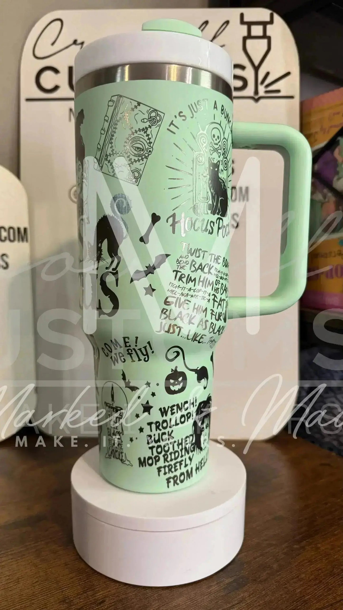 Disney Hocus Pocus Halloween Engraved Genuine Stanley Tumbler