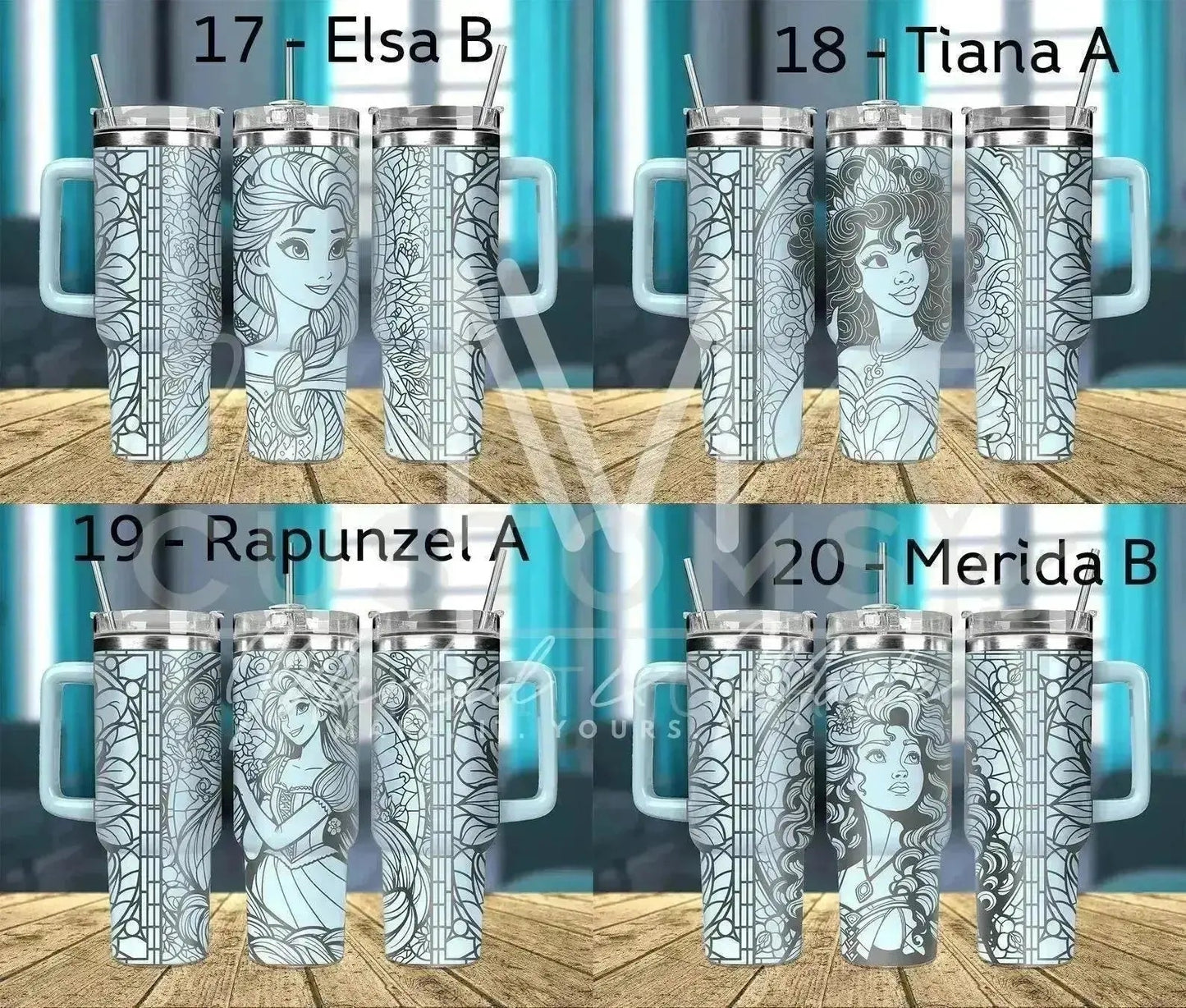 Disney Princess Engraved Genuine Stanley Tumbler  (Choose Design)