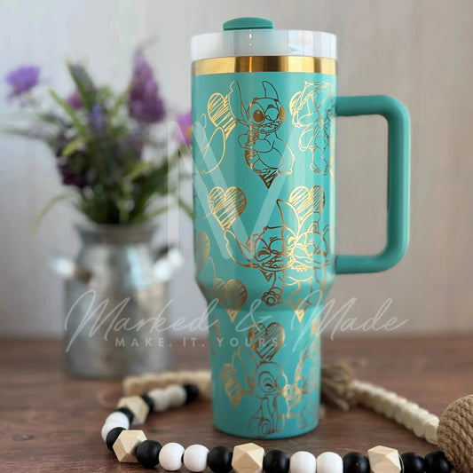 Disney Stitch Love  Engraved Genuine Stanley Tumbler