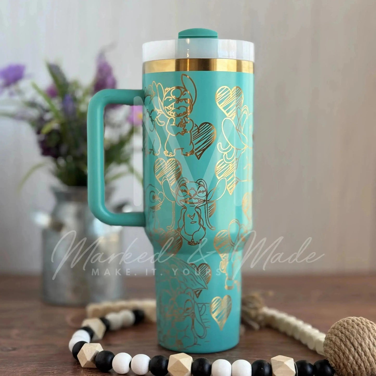 Disney Stitch Love  Engraved Genuine Stanley Tumbler