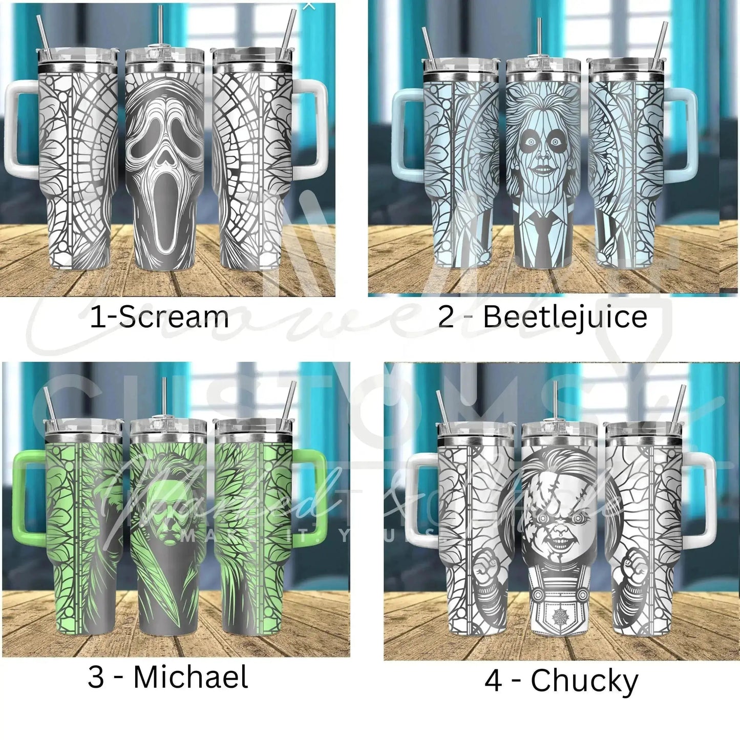 Halloween Genuine Stanley Tumbler -Choose Your Nightmare - Engraved Genuine Stanley Tumbler