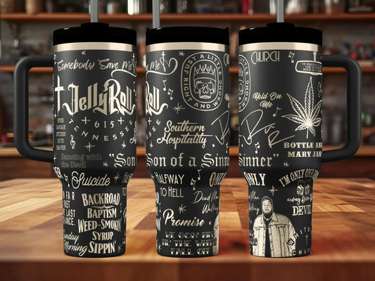Jelly Roll Engraved Genuine Stanley Tumbler