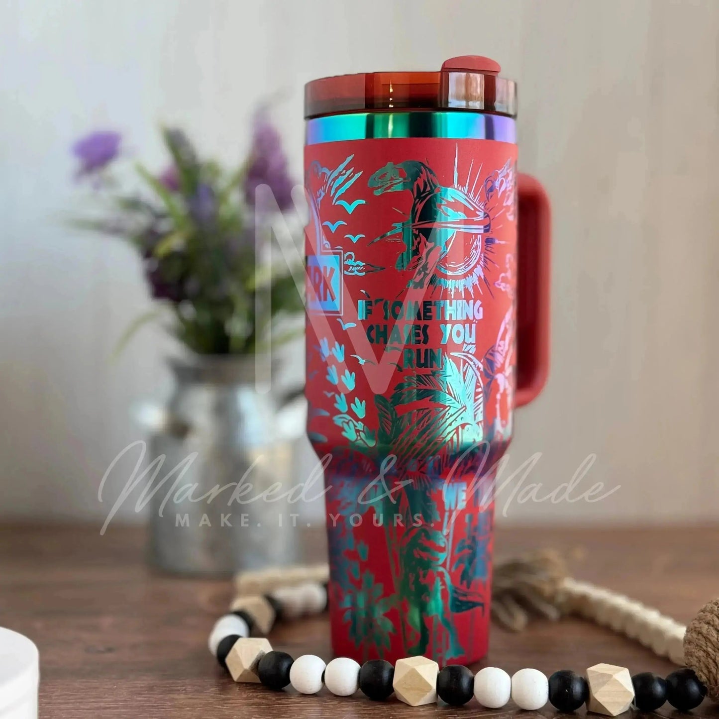 Jurassic Park Engraved Genuine Stanley Tumbler